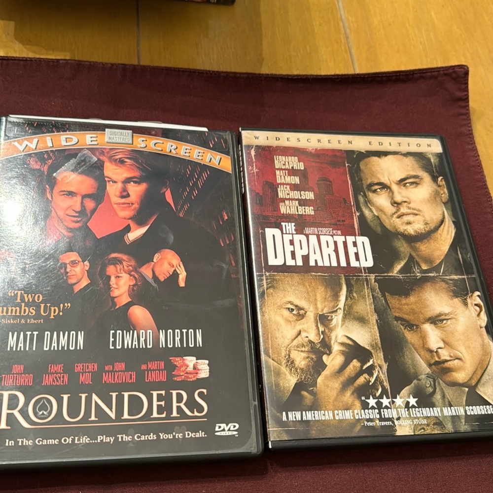 * Matt Damon Departed & Rounders